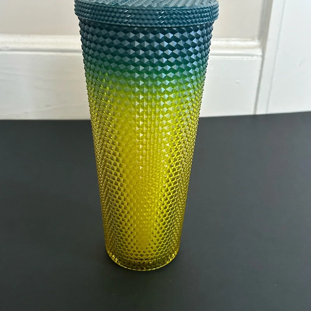 Starbucks Green and Yellow Tumbler - Picture 2 of 4